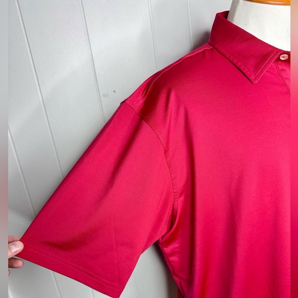 Genteal Performance Polo Shirt Solid Red - Picture 6 of 11